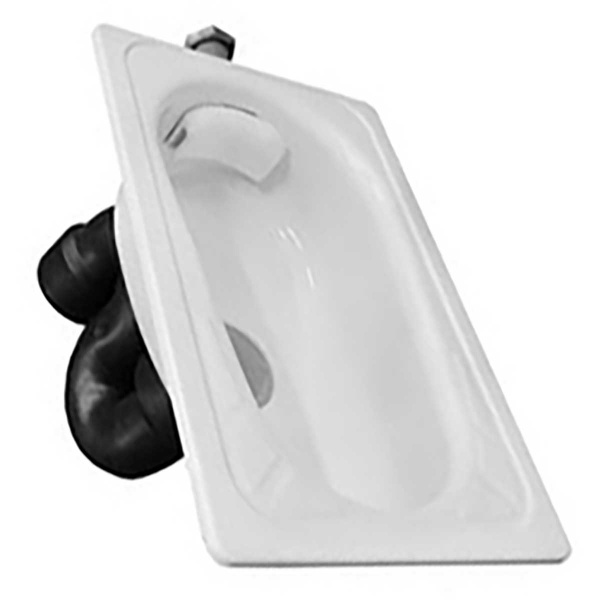 Чаша ГЕНУЯ стальная с центральным выпуском в комплекте с арматурой, 0202.30.2.К фото  в интернет-магазине Санкомп