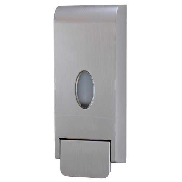 Дозатор для жидкого мыла настенный из нержавеющей стали 1000 мл вертикальный Матовый, 27103 фото  в интернет-магазине Санкомп