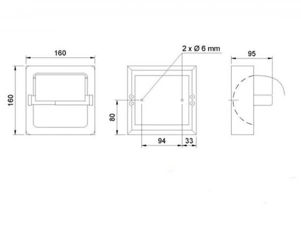 Держатель для туалетной бумаги с крышкой квадратный из нержавеющей стали матовый, 9619 фото  в интернет-магазине Санкомп