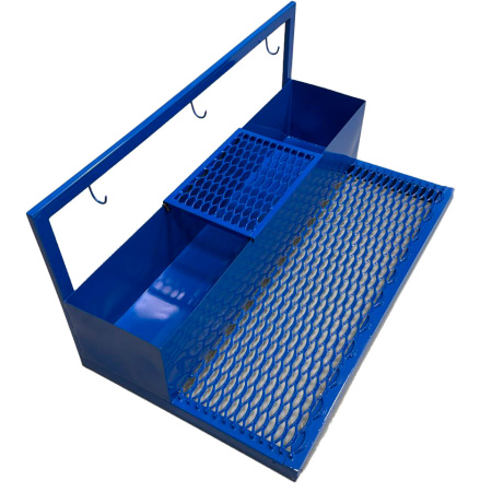 Мойка металлическая для чистки обуви с поддоном, с решеткой 1500x1600x780 мм RAL 5005, 26935 фото  в интернет-магазине Санкомп