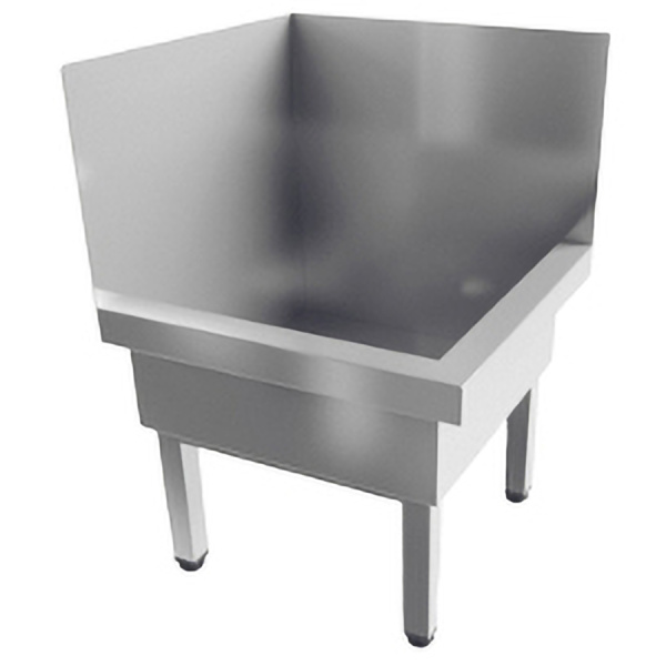 Слив технический напольный 500х500х700 УГЛОВОЙ с экраном (ПО РАЗМЕРАМ ЗАКАЗЧИКА), 19795  фото  в интернет-магазине Санкомп