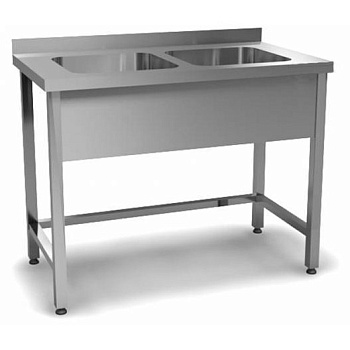 Хирургическая мойка 2х секционная из нержавейки AISI 304, каркас AISI 430, 1050х600х950 мм, 23641 фото  в интернет-магазине Санкомп