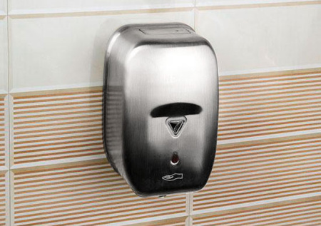 Дозатор сенсорный для жидкого мыла из нержавеющей стали АВТОМАТ 1200 мл (питание от батар.), 540 фото  в интернет-магазине Санкомп