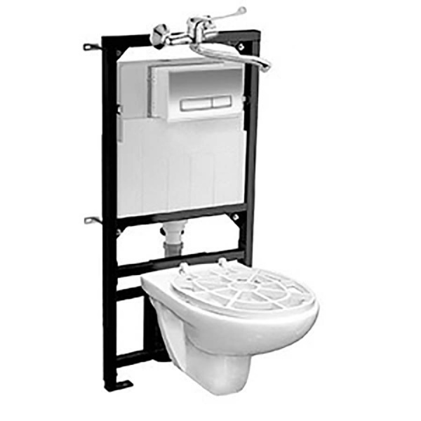 Видуар ПОДВЕСНОЙ ПРО, с инсталляцией, (БЕЗ СМЕСИТЕЛЯ  ПЕДАЛИ И БАЧКА), 24855  фото  в интернет-магазине Санкомп