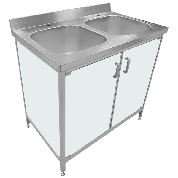 Мойка медицинская с тумбой стенки ПП, 900х600х900 мм, 24312 фото  в интернет-магазине Санкомп