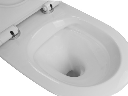 Унитаз подвесной БЕЗОБОДКОВЫЙ (490х360х360) С СИДЕНЬЕМ МИКРОЛИФТ 22587  фото  в интернет-магазине Санкомп