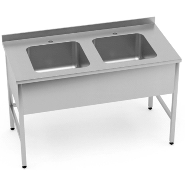 Стол медицинский с РУ из AISI-304, две чаши 400х400х250 мм, 1200х600х900 мм, 25317 фото  в интернет-магазине Санкомп