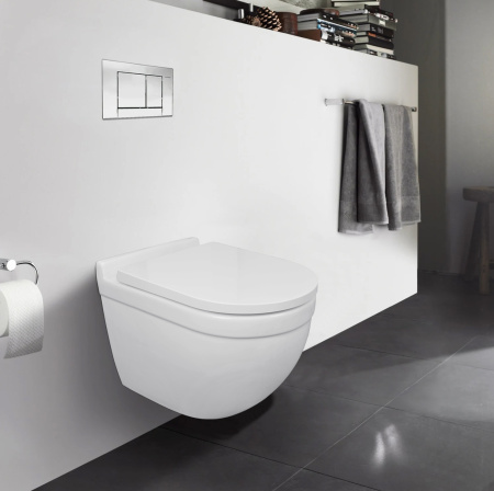 Унитаз подвесной БЕЗОБОДКОВЫЙ (520х360х410) С СИДЕНЬЕМ МИКРОЛИФТ 22568  фото  в интернет-магазине Санкомп