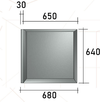 Поддон AISI 304 толщина 1 мм 680х650х150 мм (по размерам заказчика)  фото  в интернет-магазине Санкомп