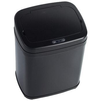 Ведро С АВТОМАТИЧЕСКИМ подъемом крышки 20 литров Черное, 21252 фото  в интернет-магазине Санкомп