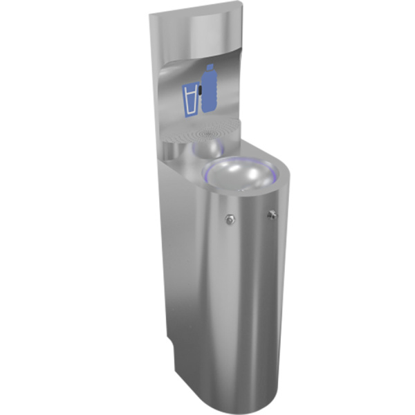 Станция питьевая кнопочная напольная 2 чаши Х/В, Б/Ф, Б/УФ, Б/Г, Б/ТО, Б/О, 290x390x1390 26603 фото  в интернет-магазине Санкомп