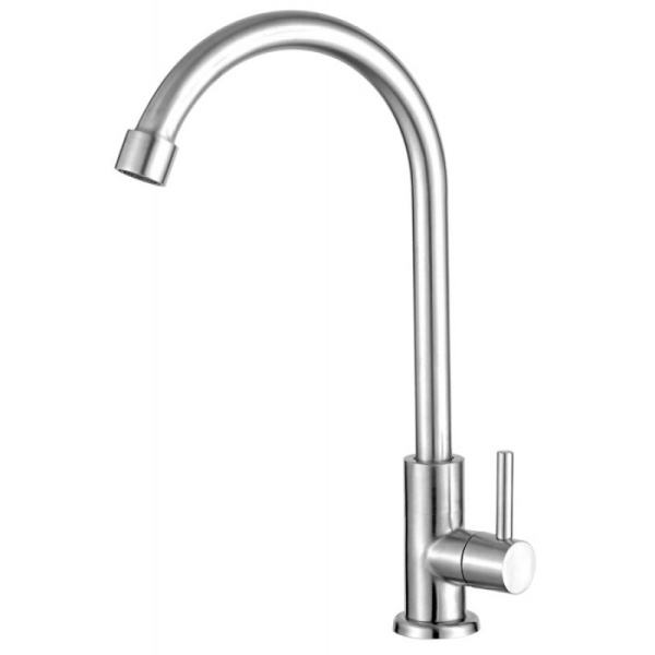 Кран моно с одним маховиком из нержавеющей стали 1/2" вертикальный, 27144 фото  в интернет-магазине Санкомп