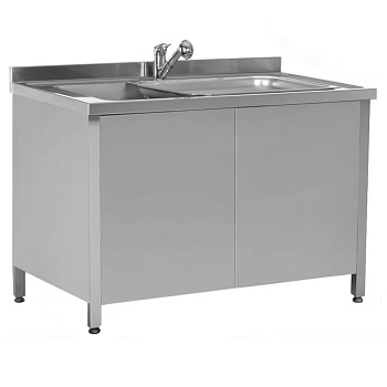 Мойка для эндоскопов 1 секция, емкость с крышкой, смеситель, 1200х700х850 мм, 25574 фото  в интернет-магазине Санкомп