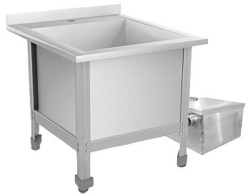 Слив технический из нержавеющей стали 630х700х600 мм С ПЕСКОУЛОВИТЕЛЕМ 15 литров, 18179 фото  в интернет-магазине Санкомп