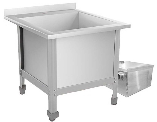 Слив технический из нержавеющей стали 630х700х600 мм С ПЕСКОУЛОВИТЕЛЕМ 15 литров, 18179 фото  в интернет-магазине Санкомп