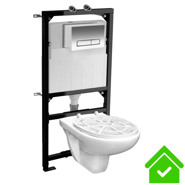 Видуар ПОДВЕСНОЙ ОВАЛЬНЫЙ, с инсталляцией, (БЕЗ СМЕСИТЕЛЯ, ПЕДАЛИ И БАЧКА), 24617 фото в интернет-магазине СанКомп www.sancomp.ru