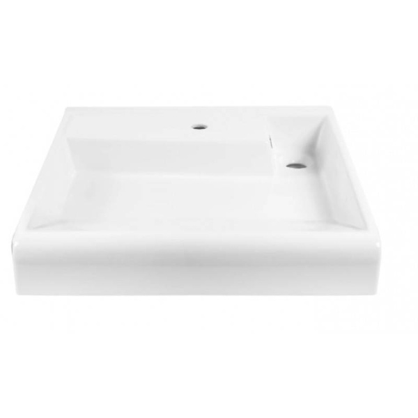 Умывальник для инвалидов керамика с отверстием под смеситель с переливом 600х600х200 фото  в интернет-магазине Санкомп