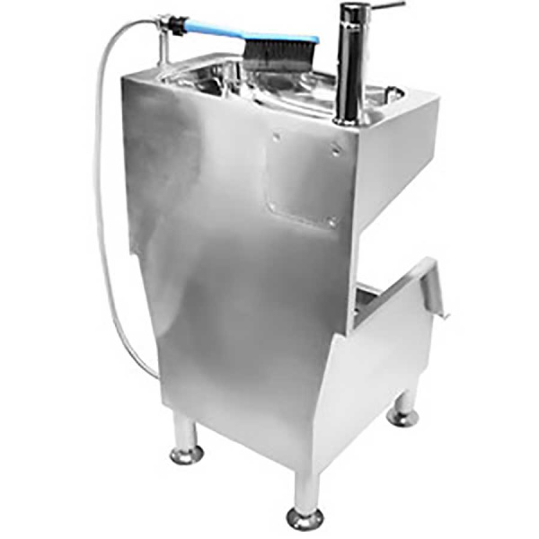 Мойка для обуви с раковиной из нержавеющей стали с экраном в комплекте с щеткой, 16378 фото  в интернет-магазине Санкомп