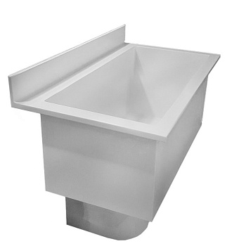 Ванна-мойка раковина для медицинского инвентаря 800х600х265 мм литьевой мрамор на пьедестале, 19764 фото  в интернет-магазине Санкомп