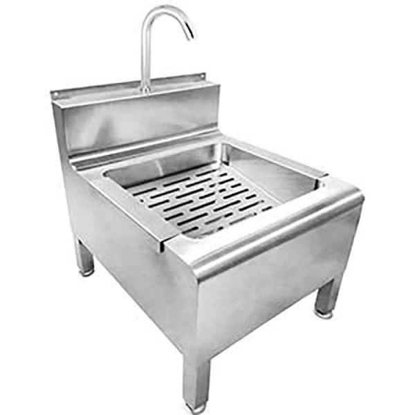 Ванна ножная с наклонной решеткой с СЕНСОРНЫМ смесителем 500х590х551 мм, 16229 фото  в интернет-магазине Санкомп