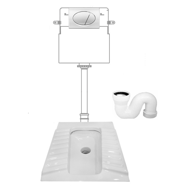 Чаша Генуя КЕРАМИКА УСИЛЕННАЯ с инсталляцией с кнопкой ПЛАСТИК-ХРОМ сифон ВЕРТИКАЛЬНЫЙ, 13781 фото  в интернет-магазине Санкомп