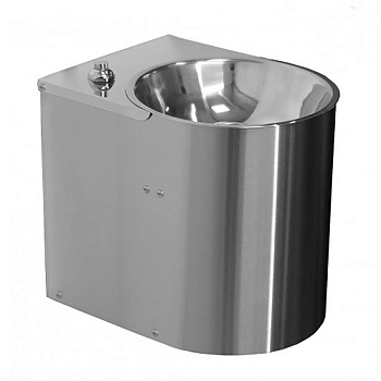 Фонтанчик питьевой кнопочный подвесной 1 чаша Х/В, Б/Ф, Б/УФ, Б/Г, Б/ТО, AISI 304, 250х317х280 26568 фото  в интернет-магазине Санкомп