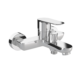 Смеситель для ванны настенный, излив короткий, без лейки и шланга, 22282 фото  в интернет-магазине Санкомп