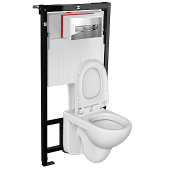 Унитаз ДЕТСКИЙ подвесной сиденье с крышкой с инсталляцией с кнопкой, 24831 фото  в интернет-магазине Санкомп