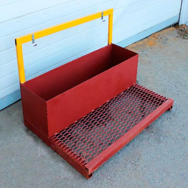 Мойка металлическая для чистки обуви с поддоном 700*1000*300 (По чертежам заказчика), 20513 фото  в интернет-магазине Санкомп