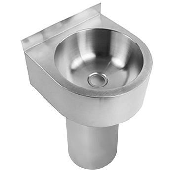 Умывальник на пьедестале ДЕТСКИЙ С/О, Б/П 36 см ПОЛУКРУГЛЫЙ (360х360х400) для детей до 4 лет фото  в интернет-магазине Санкомп