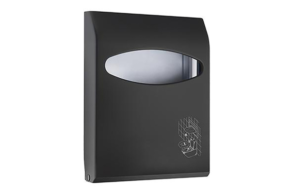 Диспенсер для покрытий на унитаз пластиковый 1/4 сложения Черный, 24307  фото  в интернет-магазине Санкомп