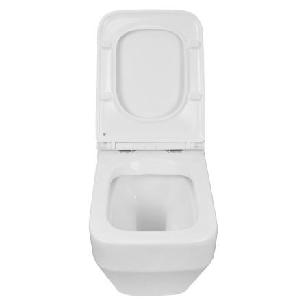 Унитаз подвесной БЕЗОБОДКОВЫЙ (530х365х370) С СИДЕНЬЕМ МИКРОЛИФТ 22564  фото  в интернет-магазине Санкомп