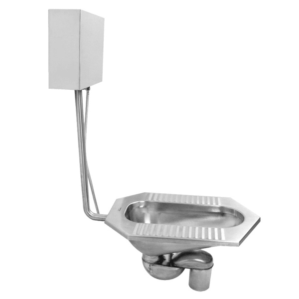 Чаша Генуя из нержавейки омывание со всех сторон 430х690х370 с бачком и вертикальным сифоном, 04479 фото  в интернет-магазине Санкомп