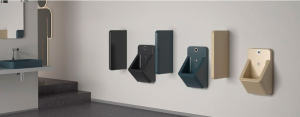 Перегородка (разделитель) для писсуара керамика (400х52х700) Антрацит фото  в интернет-магазине Санкомп