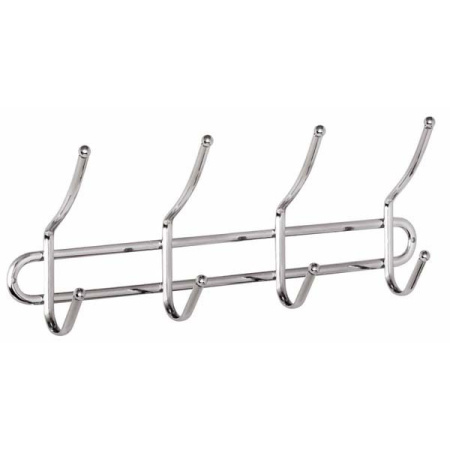 Крючок для ванной четверной из нержавеющей стали глянцевый 11412 фото  в интернет-магазине Санкомп