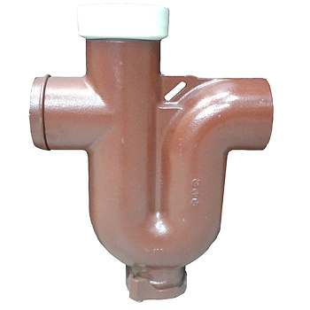 Сифон для чаш генуя ЧУГУН ГОРИЗОНТАЛЬНЫЙ С РЕВИЗИЕЙ 323х133х460 (Красный) фото  в интернет-магазине Санкомп