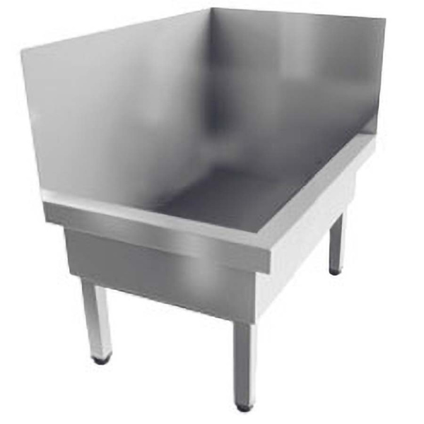 Слив технический напольный 850х600х900 УГЛОВОЙ с экраном (ПО РАЗМЕРАМ ЗАКАЗЧИКА), 23792  фото  в интернет-магазине Санкомп