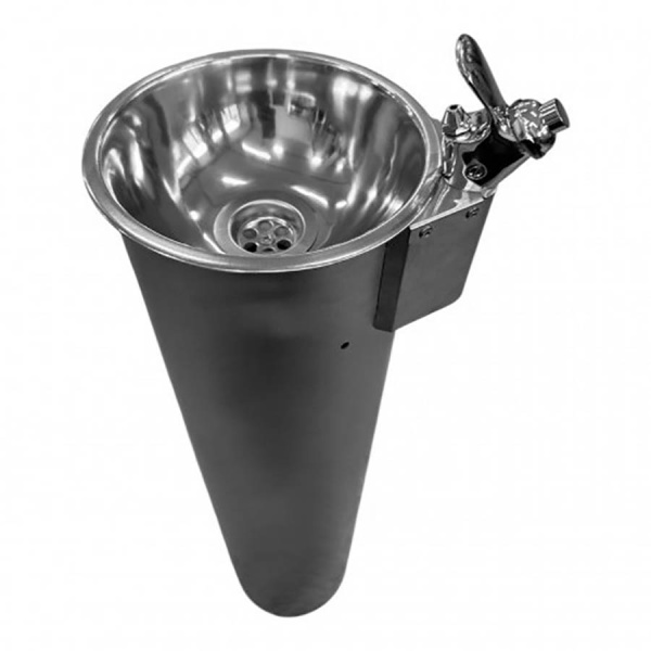 Фонтанчик питьевой кнопочный напольный 1 чаша Х/В, Б/Ф, Б/УФ, Б/Г, Б/ТО, AISI 304, 220x220x835 26564 фото  в интернет-магазине Санкомп