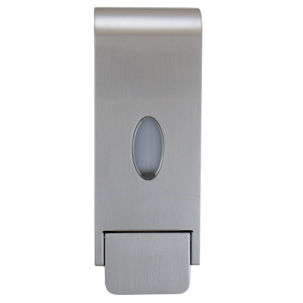 Дозатор для жидкого мыла настенный из нержавеющей стали 1000 мл вертикальный Матовый, 27103 фото  в интернет-магазине Санкомп