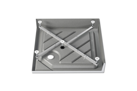 Поддон акриловый квадратный 800х800х160(60) мм, Ø 90 мм с литым экраном и ножками 18871 фото  в интернет-магазине Санкомп