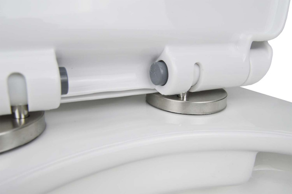 Унитаз подвесной БЕЗОБОДКОВЫЙ 355х550х410 мм, с быстросъемным сиденьем микролифт, 23500  фото  в интернет-магазине Санкомп