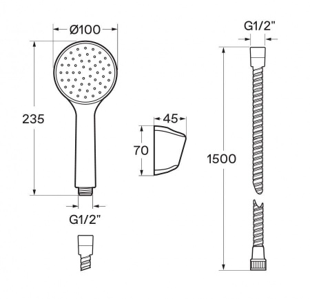 Смеситель для ванны настенный ОДНОРЫЧАЖНЫЙ, излив поворотный 32 см, лейка 1 режим, 22766  фото  в интернет-магазине Санкомп