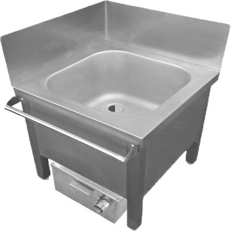 Слив технический напольный цельнотянутый 500х500х800 УГЛОВОЙ с экраном С ПЕСКОУЛОВИТЕЛЕМ 15 л, 26104 фото  в интернет-магазине Санкомп