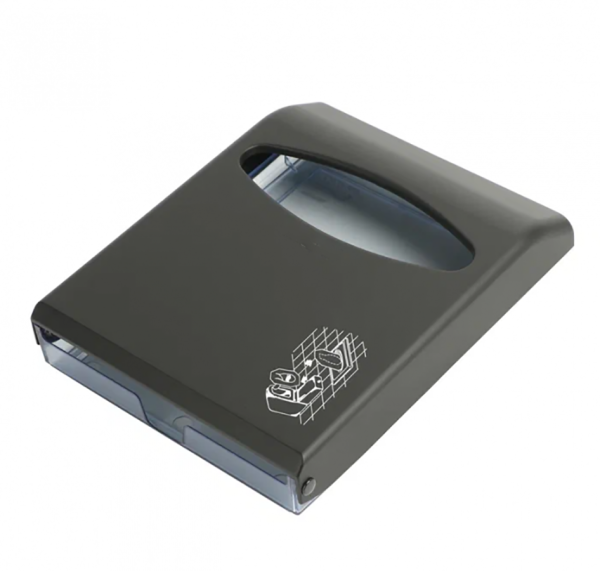 Диспенсер для покрытий на унитаз пластиковый 1/4 сложения Черный, 24307  фото  в интернет-магазине Санкомп