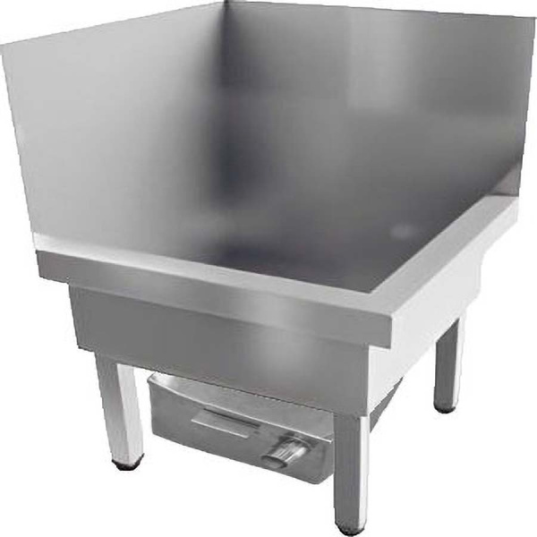 Слив технический напольный 700х700х УГЛОВОЙ с экраном С ПЕСКОУЛОВИТЕЛЕМ 15л, 20665  фото  в интернет-магазине Санкомп