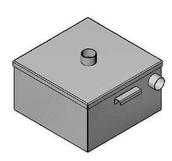 Гипсоотстойник из нержавеющей стали с крышкой на  24 литров 480х390х160; 1.5мм, 24656 фото  в интернет-магазине Санкомп