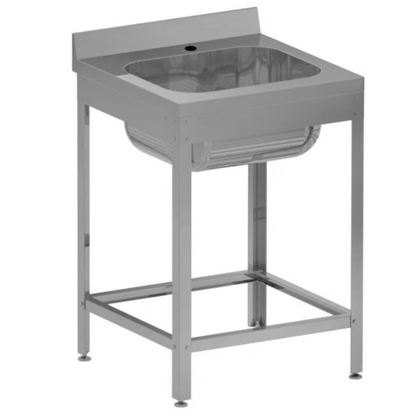 Ванна моечная AISI 304, цельнотянутая 1 секция 400х350х170, С/О, каркас AISI 304, 500х500х850, 26007 фото  в интернет-магазине Санкомп