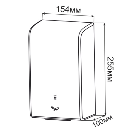 Сушилка для рук настенная ВЫСОКОСКОРОСТНАЯ (10-15 сек) 800 Вт 30-45°С ABS-пластик, ЧЕРНЫЙ, 26997 фото  в интернет-магазине Санкомп