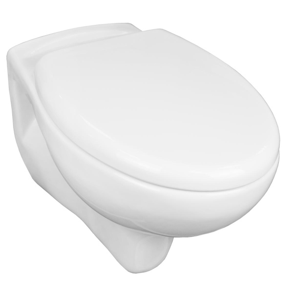 Унитаз подвесной БЕЗОБОДКОВЫЙ (370х400х550) С СИДЕНЬЕМ МИКРОЛИФТ, БЕЛЫЙ 22596  фото  в интернет-магазине Санкомп