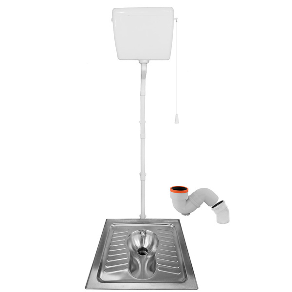 Чаша Генуя НЕРЖАВЕЙКА 700х700х220, с УНИВЕРСАЛЬНЫМ БАЧКОМ ПЛАСТИК, сифон УНИВЕРСАЛЬНЫЙ, 25434 фото  в интернет-магазине Санкомп